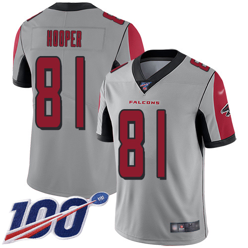 Atlanta Falcons Limited Silver Men Austin Hooper Jersey NFL Football #81 100th Season Inverted Legend